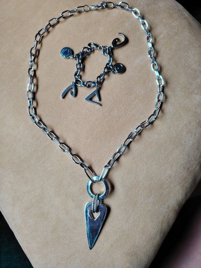 Silver Chain and Bracelet