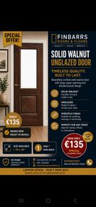 Deanta Walnut Unglazed Door