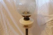 Antique Oil Lamp with Irish Hare