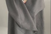 gilet grey shawl style waterfall style