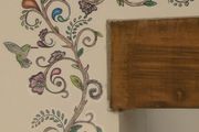 Jacobean design wall decal/sticker/art transfer vintage girl's room border trim