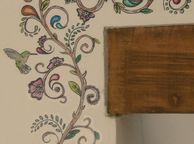 main image for ad Jacobean design wall decal/sticker/art transfer vintage girl's room border trim