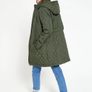 V BY VERY Womens Quilted Shower Resistant Khaki Jacket Size 8! Image 5