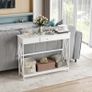Wooden Console Table with 1 Drawer and 1 Storage Shelf for Living Room Entryway, 100cm x 30cm x 81cm, White Image 2