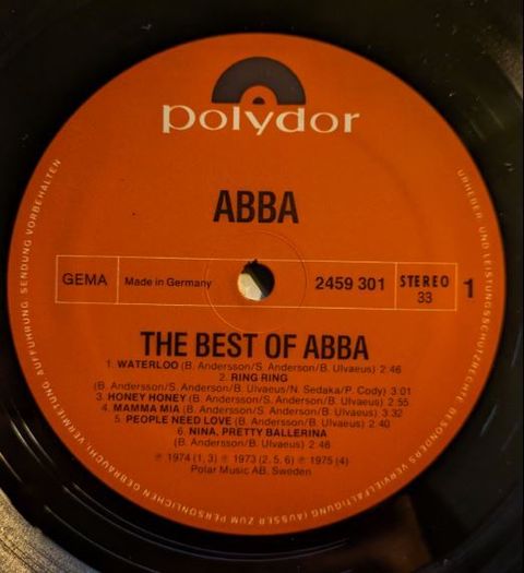 LP ABBA - The best of AbbA, Polydor 1975, Germany press.