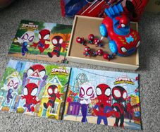 Spidey and His Amazing Friends Toy Bundle - Puzzles, Car & Figures