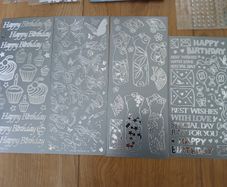 Card making stickers and embellishments