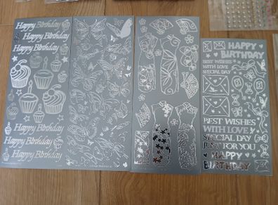 Card making stickers and embellishments