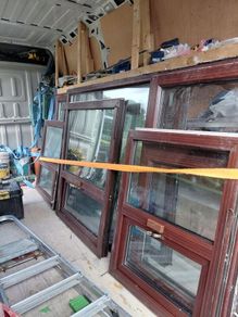 6 mahogany windows