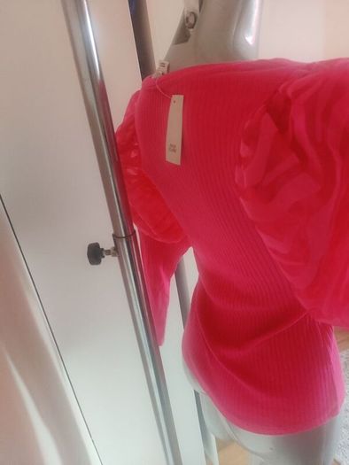 BNWT River Island Bright Pink Berlin Doll blouse size UK14 EU40/42 Postage included