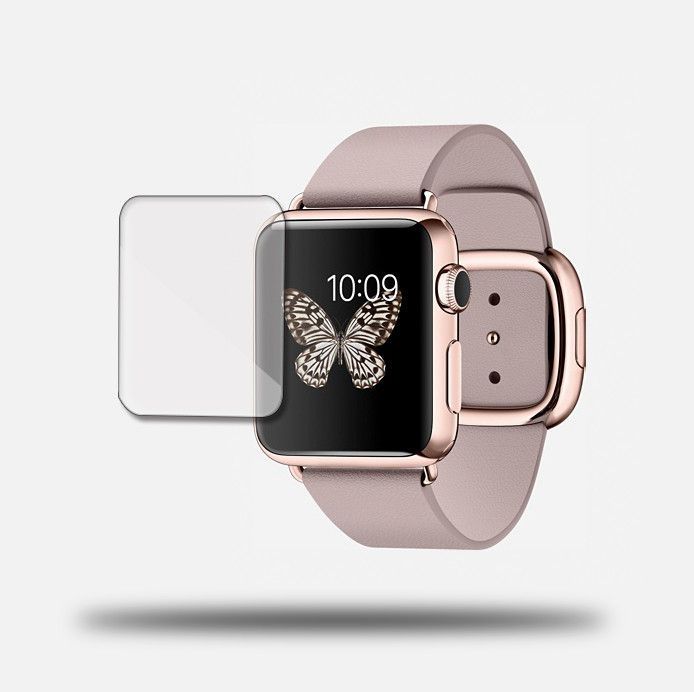 Apple Watch Screen Protector 38mm Series 2, Premium Tempered Glass Protector Anti-Bubble Scratch Proof HD Ultra Clear not full cover