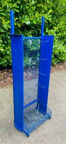 Large Blue Steel Shop Display Stand With 25 Hooks