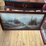 Mahogany console table and picture Image 6