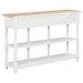 Console Table White 120x30x76 cm MDF Image 3