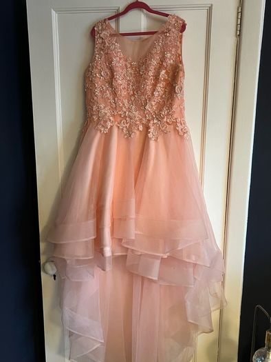 Confirmation dress - Blingalicious peach dress