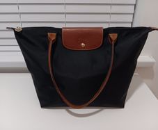 Black Longchamp Le Pliage Bag - Size L