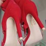 Red strappy stiletto heels - size 6 Image 2