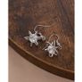 Silver Earrings with Sparkly Gems Image 3