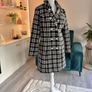 Savida Black & White Houndstooth Check Double-Breasted Coat Size M UK 12 / EU 40 Image 10