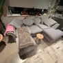 DFS grey fabric corner sofa Image 2