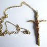 Antique  Crucifix Pendant and Chain Image 4
