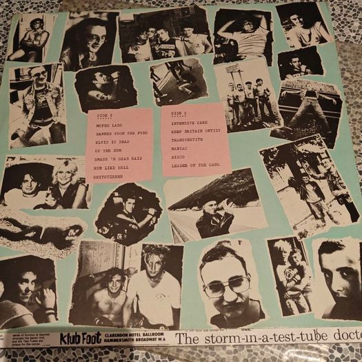 Peter and the test tube babies, Pissed and Proud LP, orig with inner Punk Skinhead Oi