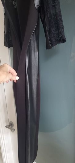 KDK London Black bodycon dress with lace detail Sz 12UK