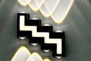 Black &amp; White 8 head zig-zag design wall light 8+4w