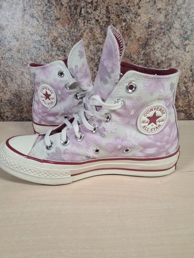 Girls Converse Chuck Taylor All Star Hi Tops Trainers Runners Floral Size Uk 3 Eu 35 Womens (AT1)