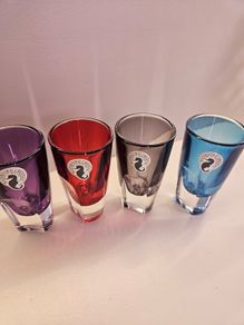 Waterford crystal coloured shot glasses