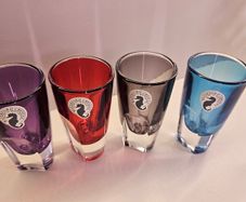 Waterford crystal coloured shot glasses