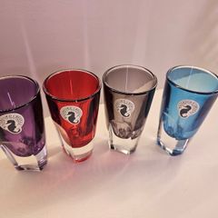 Waterford crystal coloured shot glasses