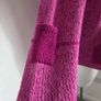As new. Very Unusual Nua Merino Wool/Silk Mix Zipped Cardigan in Wine and Pink. Size M (8-12) Image 2
