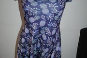 New Look navy skater pineapple dress size UK10 EU38 Postage included