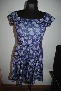 New Look navy skater pineapple dress size UK10 EU38 Postage included