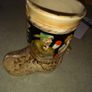 Vintage set of 2 ceramic boots vases Image 2