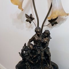 Ornate Table Lamp with water feature.