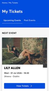 Lily Allen Seated Tickets