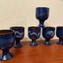 Retro Vintage jens carlsen for kilkenny design Water Jug and six goblets with fruit bowl Image 3