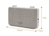 Compact FM Radio White with Fabric Covering