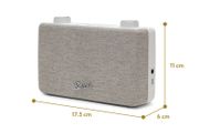 Compact FM Radio White with Fabric Covering