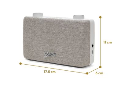 Compact FM Radio White with Fabric Covering