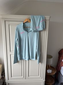 Nike Men's Pale Blue Zippy and Shorts set