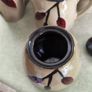 Set of 4 of 2  Coffee / Tea Mugs 12 oz Stoneware matching Milk Jug and suger bowl with lid. Speckled Beige/Brown Fall Leaves Image 7