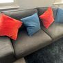 Large sofa in good condition dark grey. Image 4