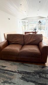 2 seater leather couch - free