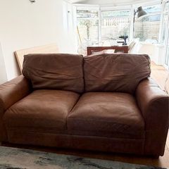 2 seater leather couch - free