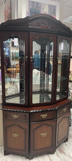 Mahogany Display Cabinet