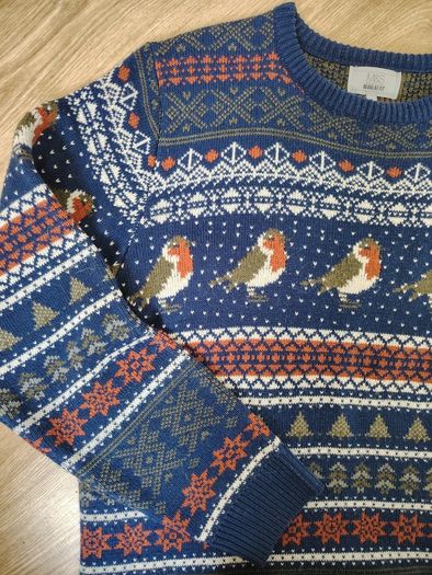 Navy Christmas Jumper  Size Large