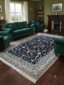 Fine Persian Nain Rug | Hand-Knotted Wool & Silk | 248 x 350 cm / 8.1 x 11.5 ft